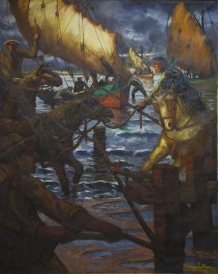 Atracando la barca