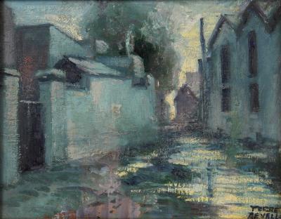 La calle inundada