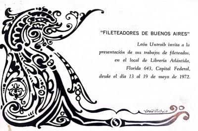 Invitación a la exposición de León Untroib