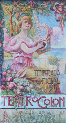 Portada del catálogo para la temporada oficial del Teatro Colón