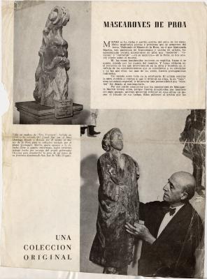 Recortes de diario sobre mascarones de proa