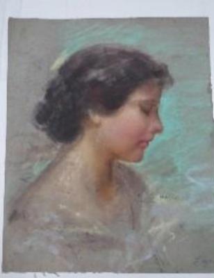 Retrato femenino de perfil