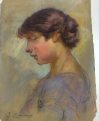 Retrato femenino de perfil