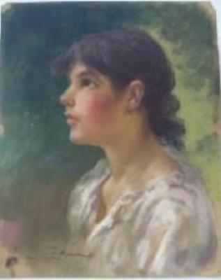 Retrato femenino de perfil