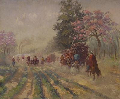 Polvareda en el camino al ingenio