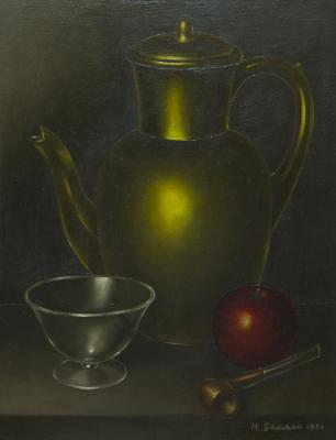 Cafetera de bronce