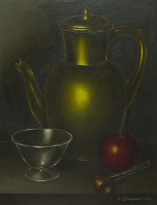 Cafetera de bronce