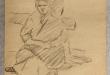 Estudio femenino. Mujer sentada