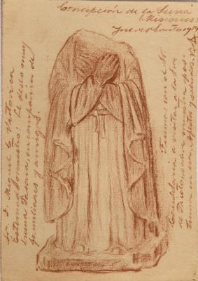 Dibujo/Escrito. Carta a Victorica