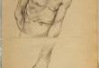 Estudio de torso y pie masculino