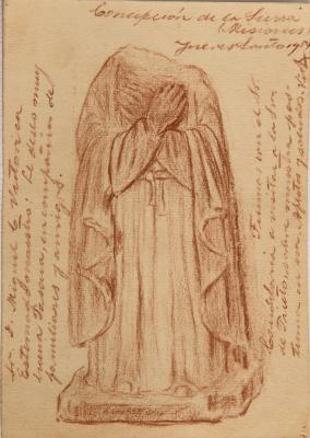 Dibujo/Escrito. Carta a Victorica