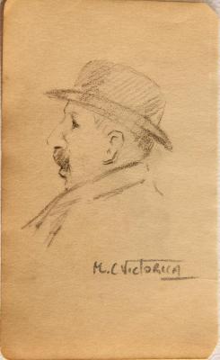 Estudio de retrato masculino de perfil